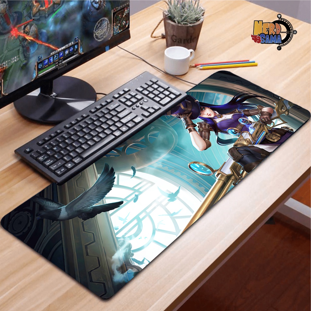 Mouse Pad League of Legends Caitlyn Modelos LOL 90x40cm Antiderrapante Shopee Brasil