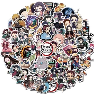 100 PCS Anime Demon Slayer Adesivos Decoração Mala Notebook Quarto Festa À Prova D'água
