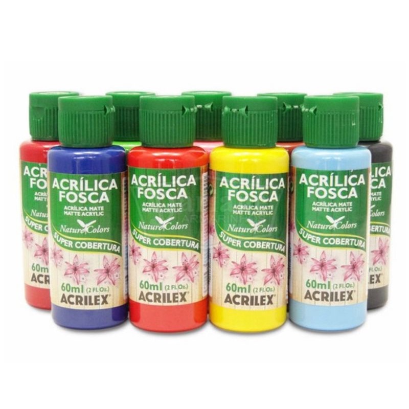 Tinta Acrílica 60ml Nature Colors Cores Claras Acrilex
