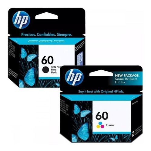 Kit Cartuchos Hp 60 Preto + 60 Colorido Original C4780 D110a - Com Nota ...