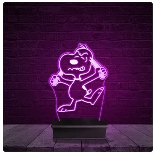 Luminária e Abajur Acrílico Led Snoopy Desenho Infantil 10