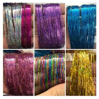 Colorful Shiny Hair Tinsel Strands DIY Sparkling Hair Extensions, Human Hair Extensions Y2K Glitter Extensions Colorful Hair Tensile for Women