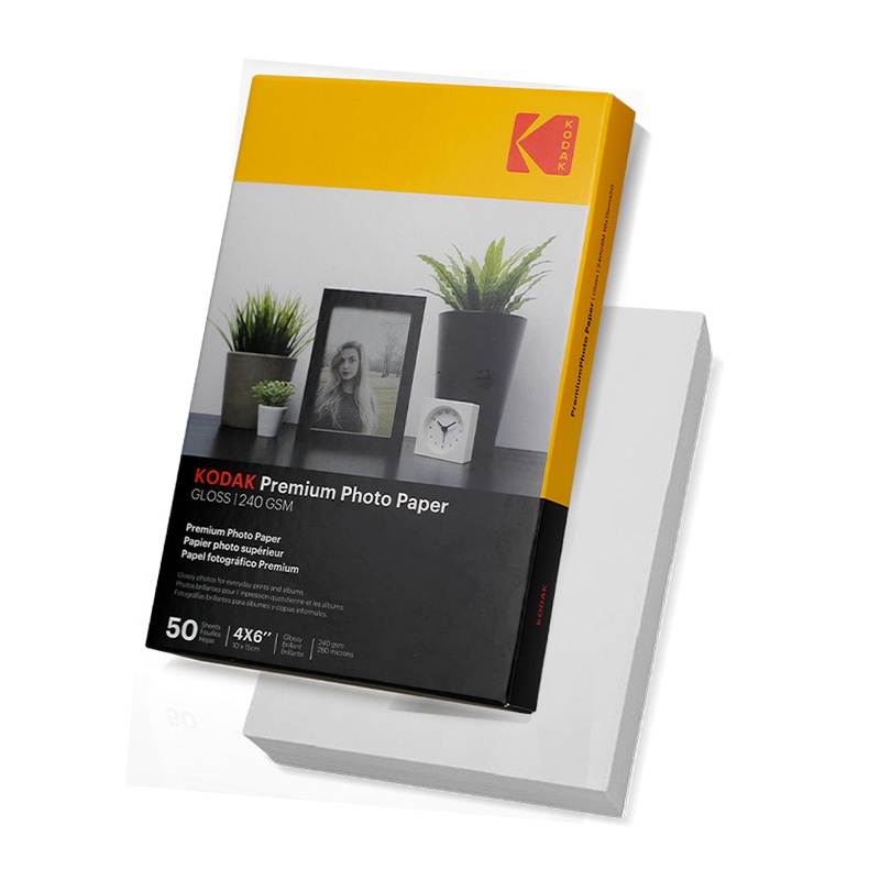 Papel Fotográfico Kodak Premium 10x15 240g Gloss - 50 Folhas