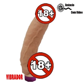 Pênis De Silicone Gigante 28cm X 6,0cm Com Escroto E Vibrador Interno - Monstruoso