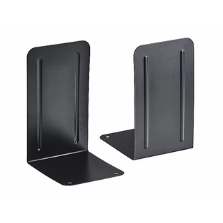 Kit 2 Suportes para Livros Metal Premium Preto Organizador Quarto Sala Escritorio