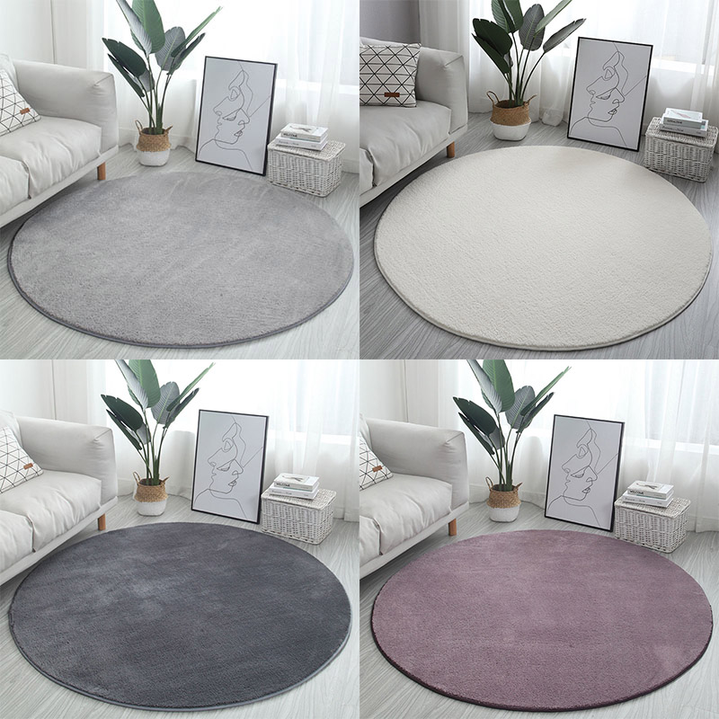 80/100/120CM Tapetes Fofos Redondos Tatami Sofá Ikea Home Decor Quarto Decoração Almofadas Vivas Anti-Skid