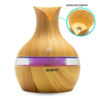 Aromatizador Umidificador Elétrico Difusor Ultrassônico Vaso com Led 300ml BM033