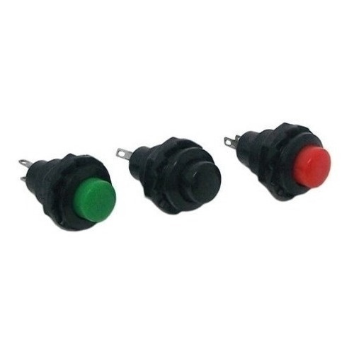 10 Peças - Chave Push Button Na R13-502 Sem Trava Vermelha | Shopee Brasil
