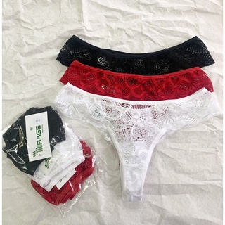 Kit com 5 calcinhas Fio Dental de Renda Virginia para Revenda de Lingerie e Moda Intima na PROMOÇÃO