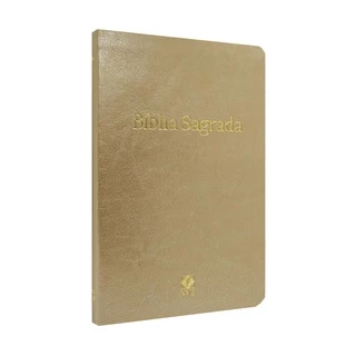 Bíblia Sagrada NVT Média Luxo Slim Champanhe