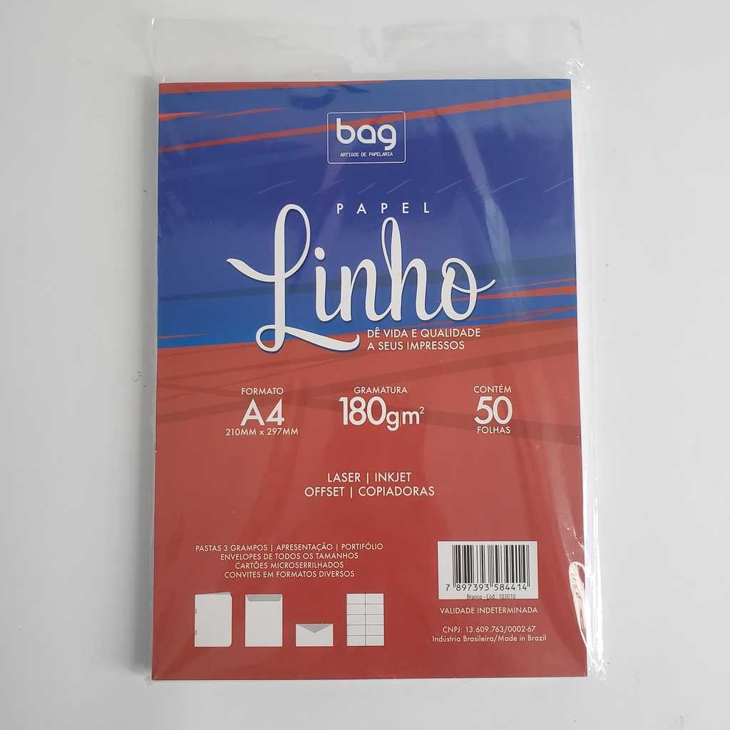 Papel Linho A4 180g 50 Folhas Bag Shopee Brasil 4390