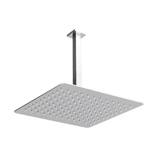 Chuveiro Ducha Slim Quadrado Metal 40x40cm Com Braço De Teto
