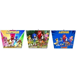 Adesivos de Papel Fotográfico Personalizados para Baldes de Pipoca de 1 Litro e 1,5 litros Super Sonic