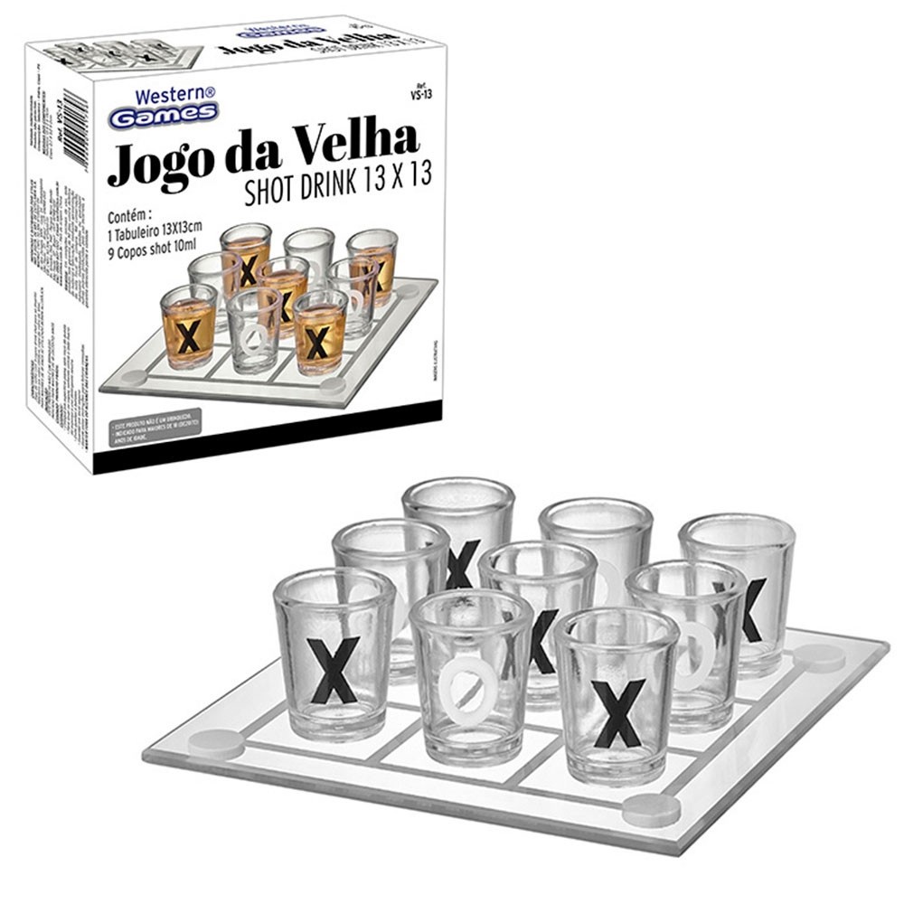 Jogo Drunk Uno + Jogo Da Velha 2 Em 1 / Bebida Drink Shot