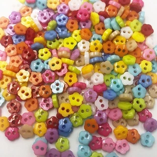 200 Pçs 6mm Flores Resina Mini Pequenos Botões Artesanato Ferramentas De Costura Botão Decorativo Scrapbooking Vestuário
