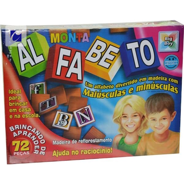 Aprenda o Alfabeto Jogo Pedagógico Educativo Loto das Letras - Bambinno -  Brinquedos Educativos e Materiais Pedagógicos