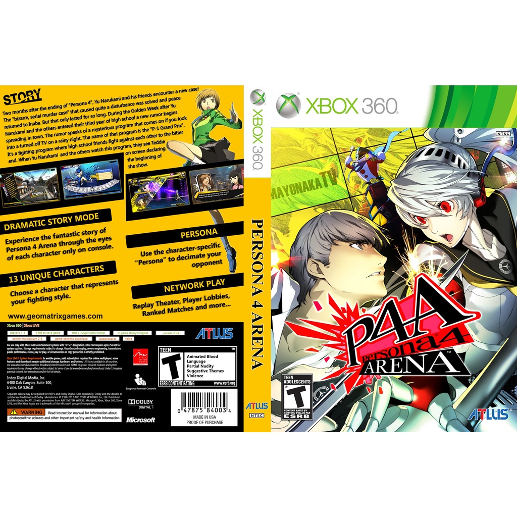 Jogo Persona 4 Arena Xbox 360 Atlus em Promoção é no Bondfaro