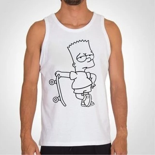 Camiseta Regata Bart Simpson Skate