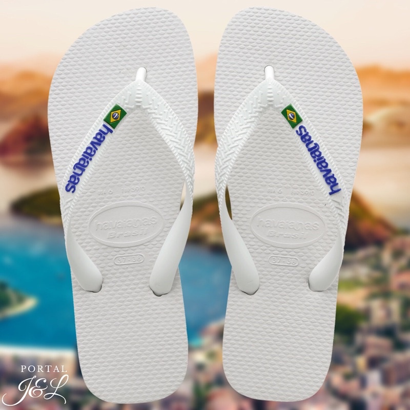 Havaianas Brasil Logo 100 Original Branco Shopee Brasil