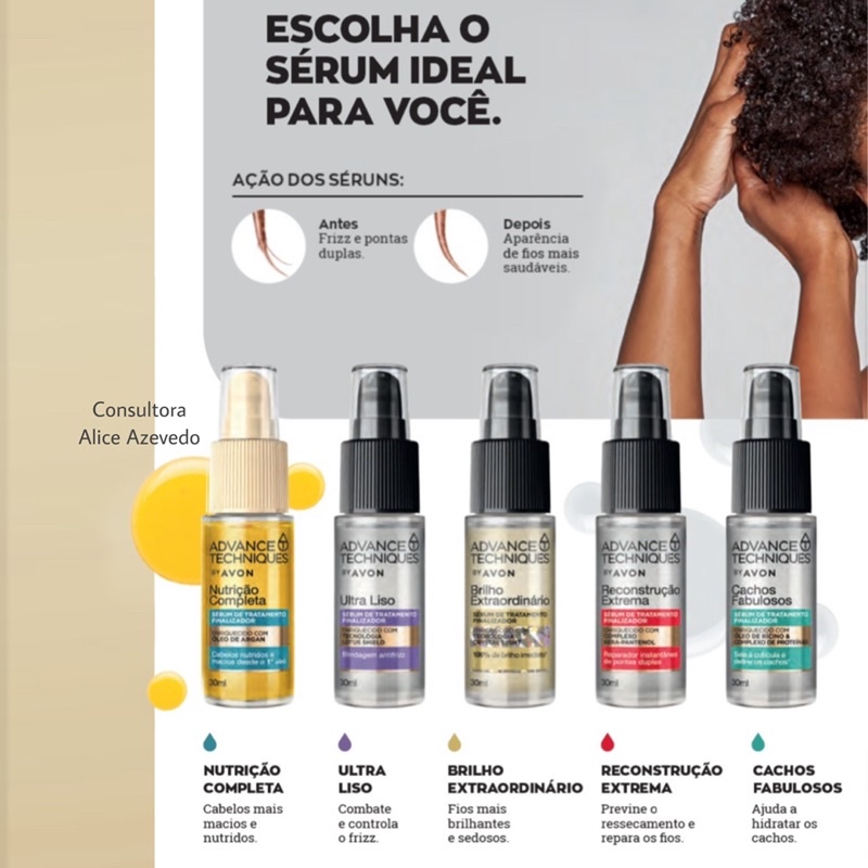 Sérum - Oleo de tratamento finalizador para cabelos 30ml- Avon - A ...