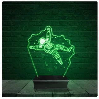 Luminária Abajur Acrílico Led - Astronauta Desenho 44