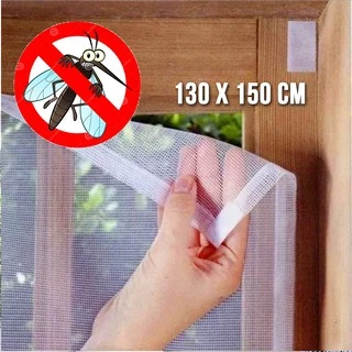 Tela Mosqueteira Janela e Porta de Poliéster Com Velcro Anti Inseto Mosquito Pernilongo 130x150cm
