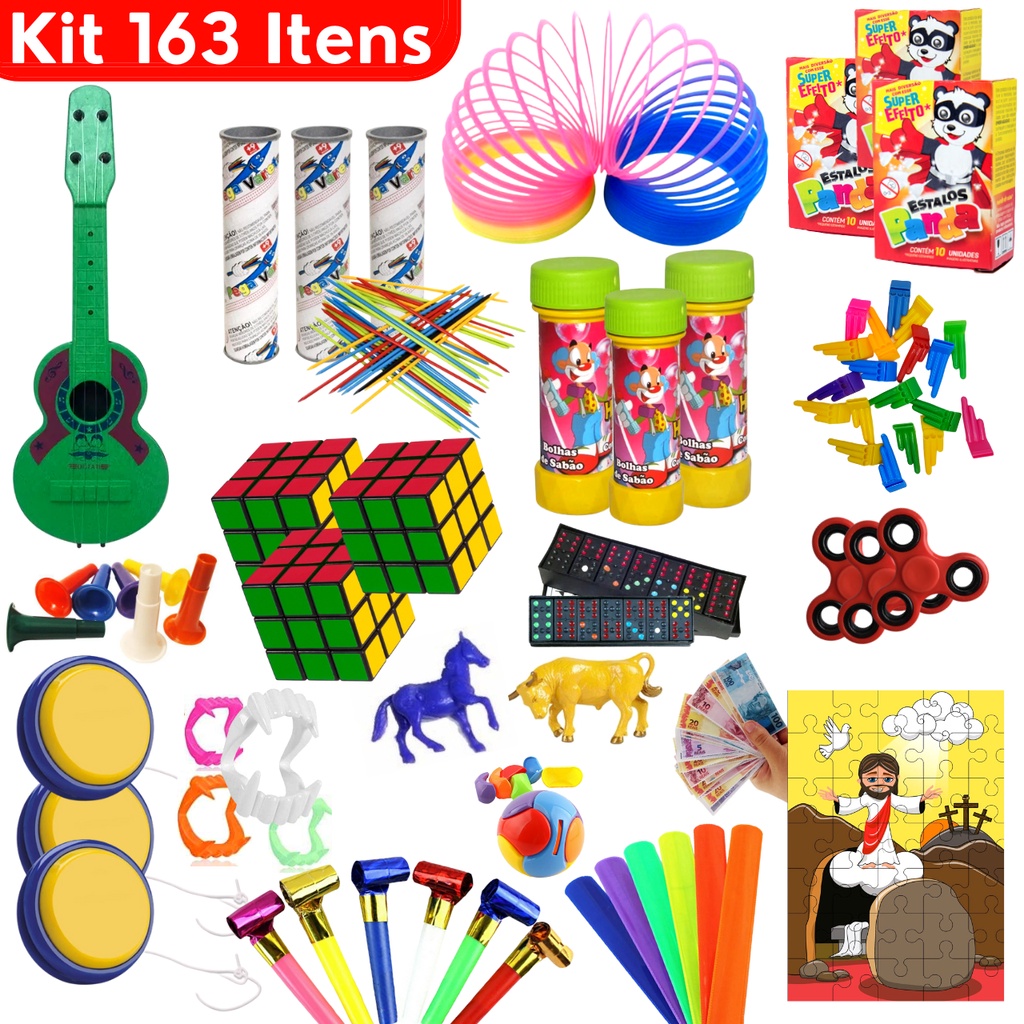 Brinquedos Dia Das Crianças Kit Brinquedo Prenda Brinquedos Educativos Infantil Bolha De Sabão Cubos