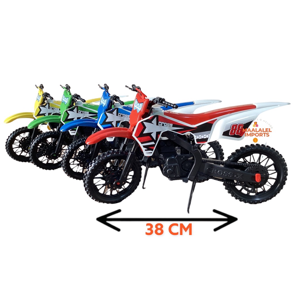 Moto De Brinquedo Motocross 28Cm Moto De Trilha Infantil no Shoptime
