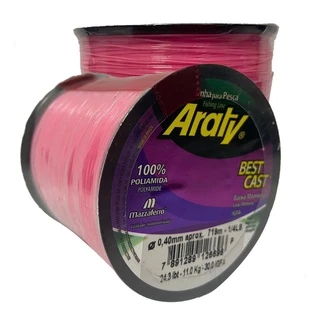 Linha Monofilamento Soft Araty Best Cast 719mts - Mazzaferro 0,40mm Rosa Pink em Oferta na Shopee