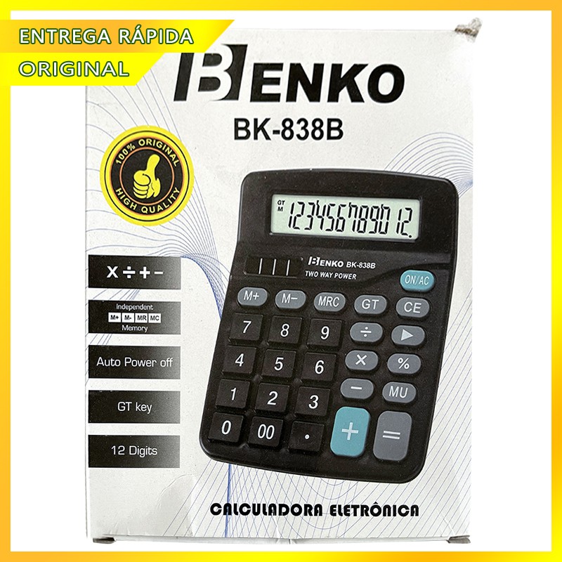 BK 838B Expositor Comercial Calculadora Office | Shopee Brasil