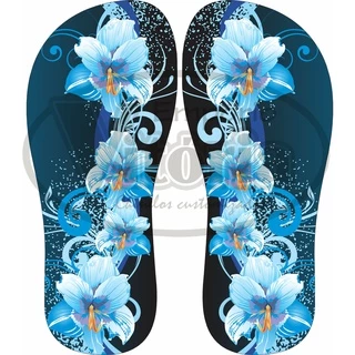 Chinelo Flor Azul