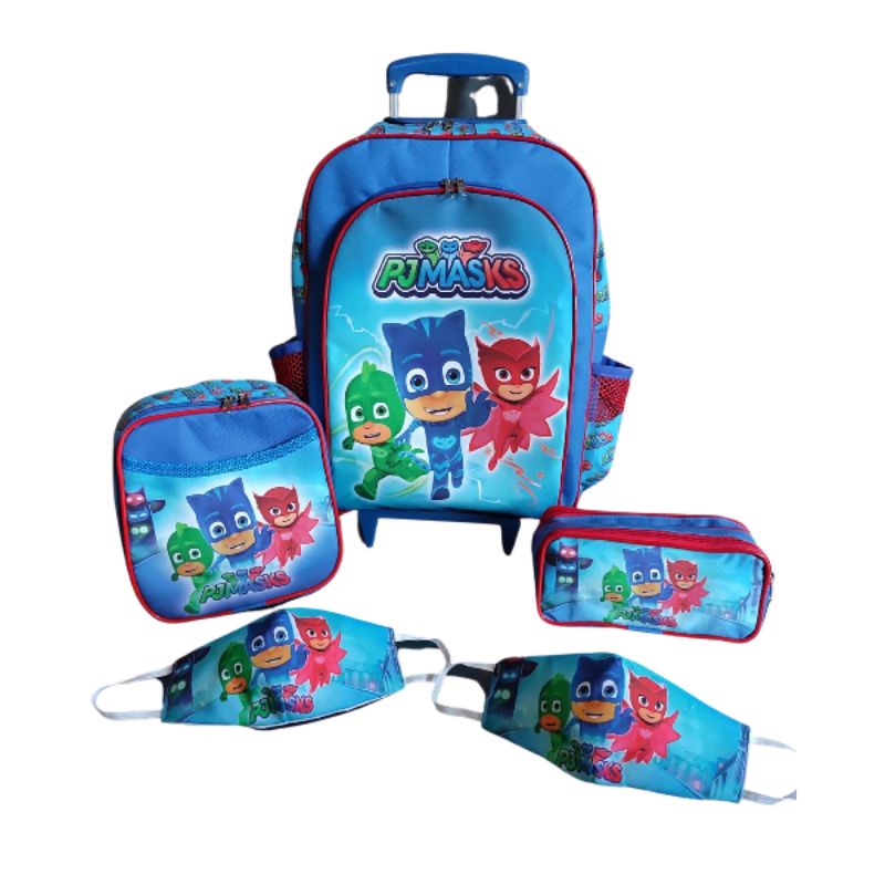 Kit Mochila Masculina Infantil Roblox Rodinha F5 Premium