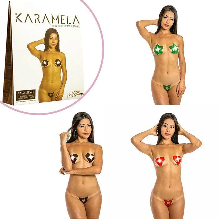 Braga Sexy Comestible Karamela Hot Flowers Sex Shop - Sabores Menta, Fresa, Chocolate y Champagne