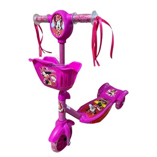 Patinete Infantil com 3 Rodas - Patinete Triline Com Cesta - Rosa -  superlegalbrinquedos