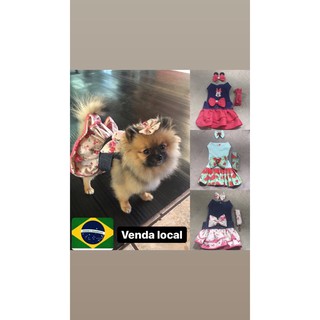 Combo 4 guias coleiras para pets-vestidos
