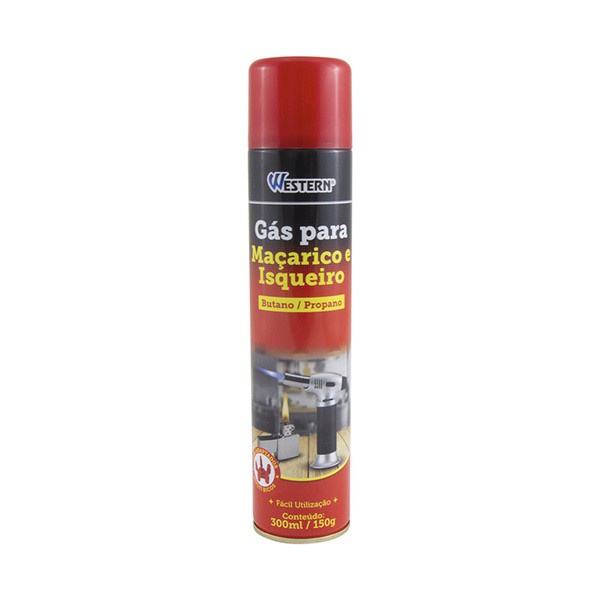 CARTUCHO GAS MAÇARICO E ISQUEIRO 300ML BICO FINO
