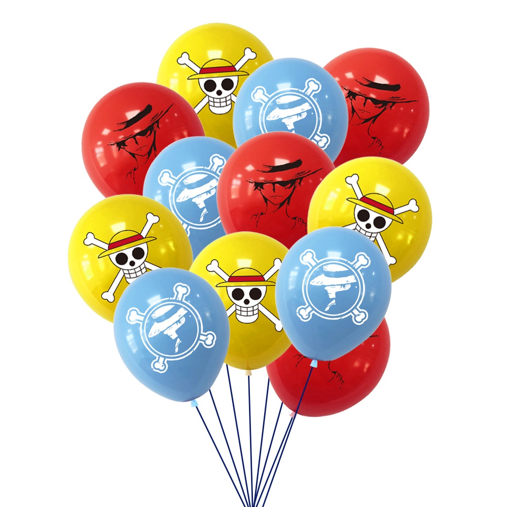 Conjunto de balões para festa infantil, tema de happy birthday, faixas de  12 polegadas, para decoração de festas de aniversário, anime, caveira,  brinquedos de desenho animado, bola, 1 peça - AliExpress