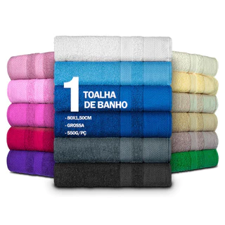 Toalha de banho banhão gigante 80 x 1,50 Gigante Alta absorção Algodão Felpuda Macia Bordada Masculino e Feminino