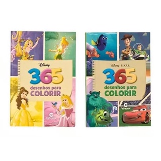 Kit De 2 Livros Para Colorir Princesas Disney E Disney Pixar