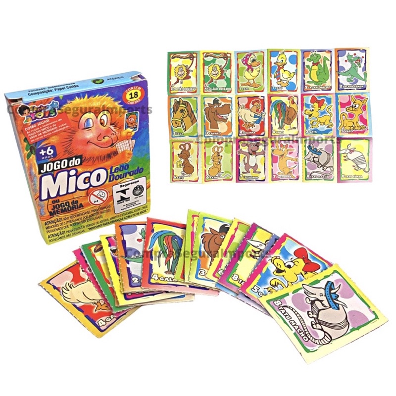 2 Jogos De Cartas De Baralho P/ Crianças Mico E Uno Desafio