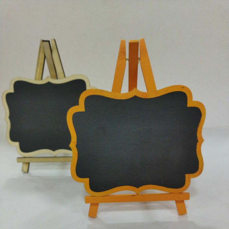 Lousa de MDF para decoração de mesa 15x20cm estilo cavalete 