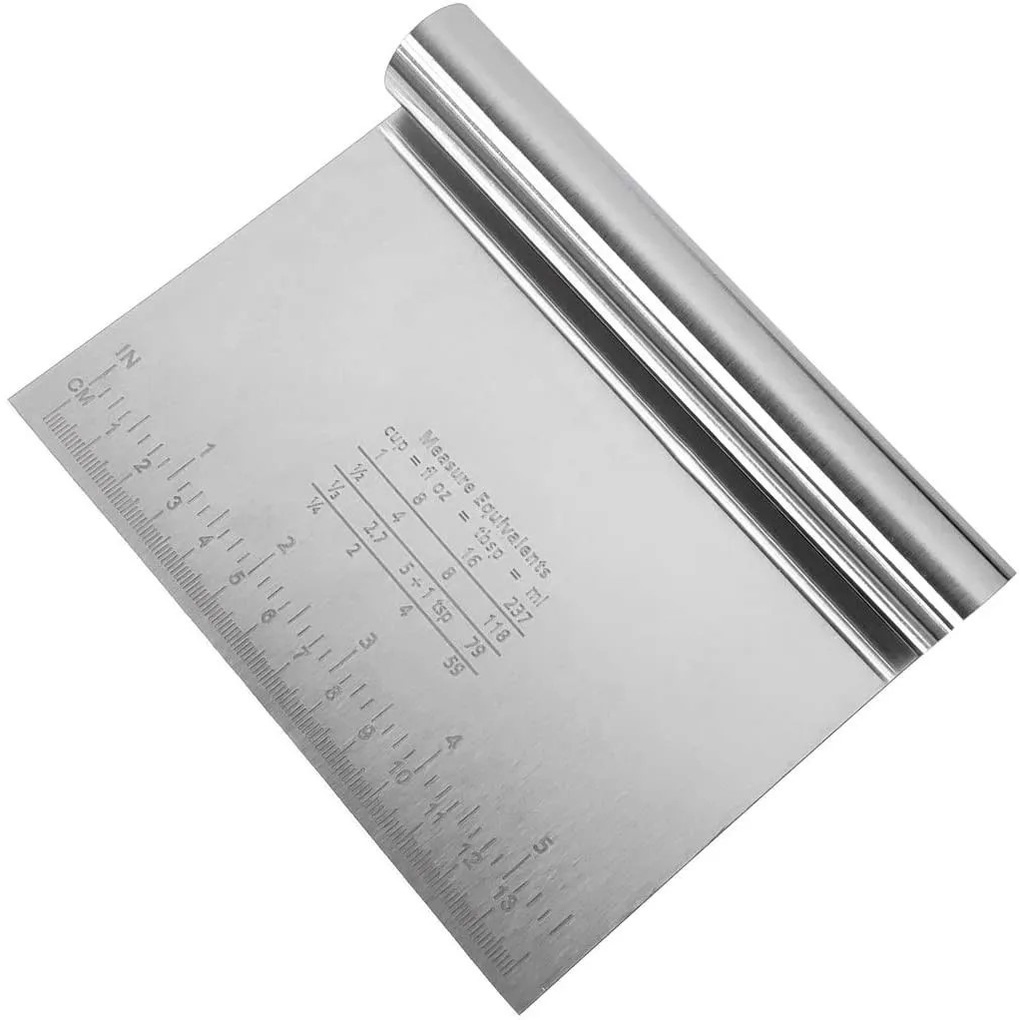 Espátula Inox Cortar Massas E Legumes Com Regua | Shopee Brasil