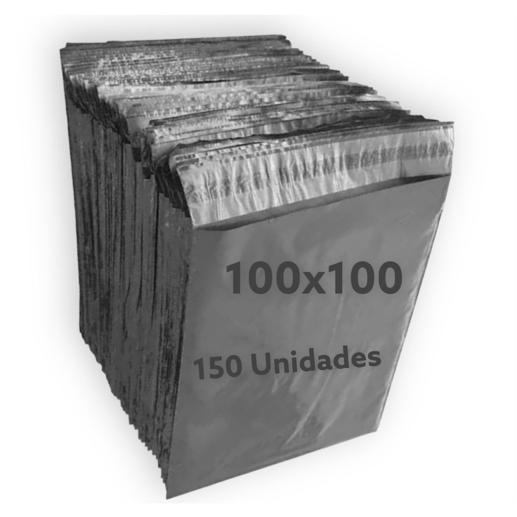 Envelope de segurança Para Despacho mercadoria Grandes 150 Unidades 100x100 Embalagem Auto Colante
