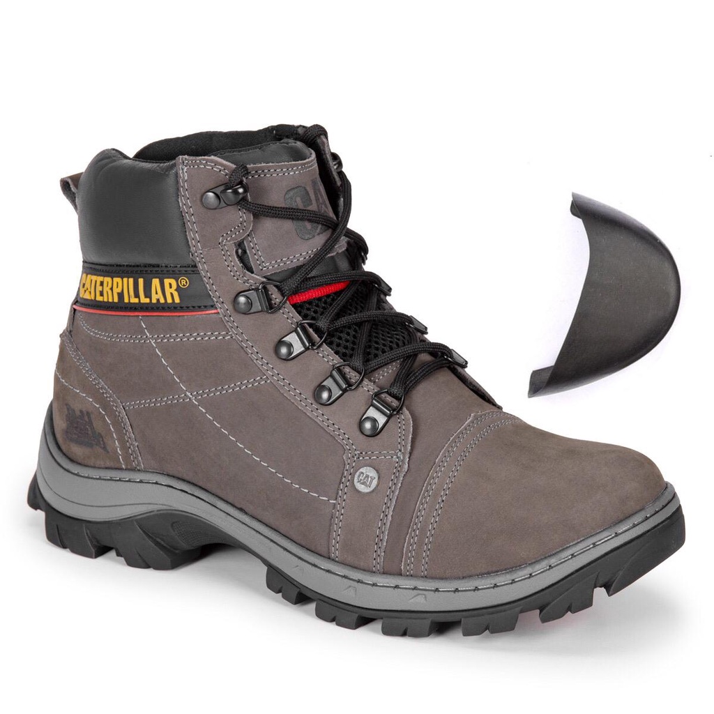 Bota Caterpillar de Couro Coturno Masculino Ref. 2190 Cor Castor