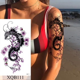 Tatuagem falsa, arte corporal temporária, tattoo feminina em forma de  sereia e algas marinhas, à prova d'água - AliExpress