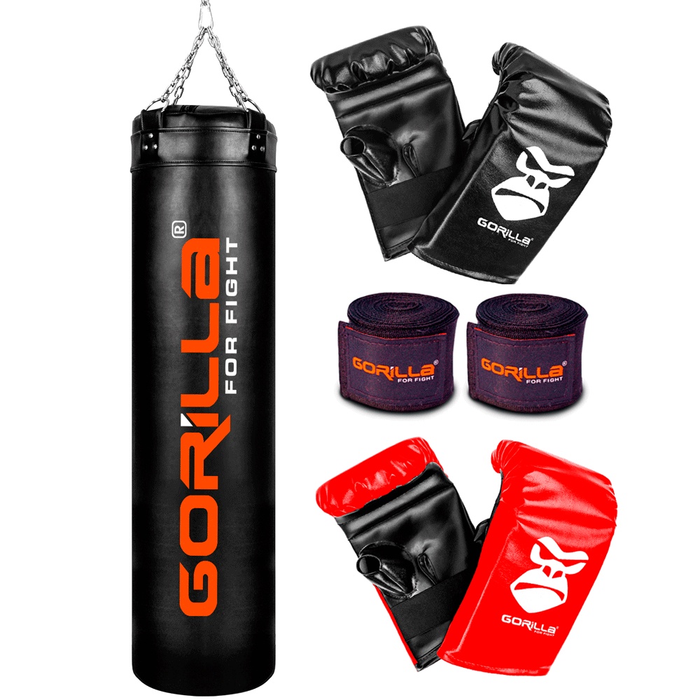 Saco De Pancada Profissional Treino Muay Thai 180 Cm + 02 Luvas Bate ...