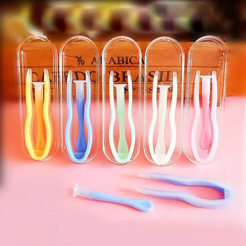 Contact Lens Case Clip Stick Tweezers Combination Box Piece Clip Set em Oferta na Shopee