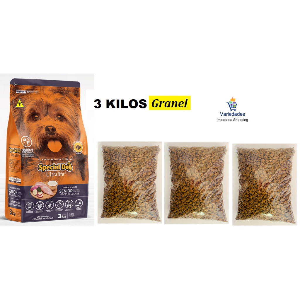 Ração Special Dog Ultralife Senior para Caes Sabor Frango e Arroz ...