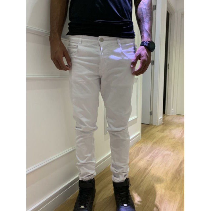 Calça lycra branca store masculina