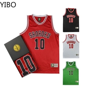 Hipjazer Slam Cosplay Shohoku Sakuragi 10 # Hanamichi Kaede Basquetebol Jersey Esportivo Hiphop Jerseys (Sem Caixa)